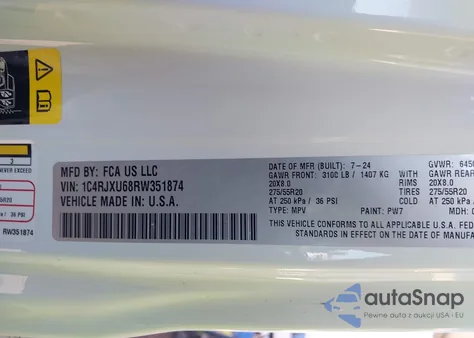 2024 Jeep Wrangler 4Xe Summit 4Xe from USA, damaged, VIN 1C4RJXU68RW351874
